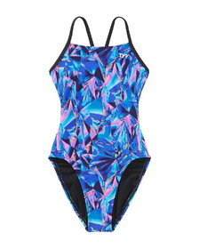 TYR Durafast Elite Girls' Cutoutfit Swimsuit - Crystalized