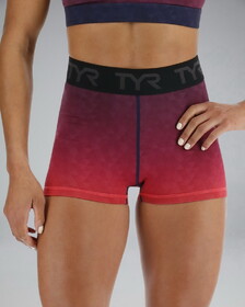 TYR Base Kinetic Women's Mid-Rise 2" Logo Shorts - Ember