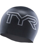 TYR Adult Silicone Swim Cap - Large Logo