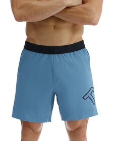 TYR Hydrosphere Men's Lined 9" Unbroken Big Logo Shorts - Solid