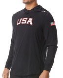 TYR SLMHUS7A Men's USA Solid Hoodie