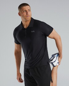 TYR Men's Climadry Short Sleeve Polo- Solid