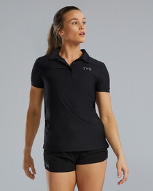 TYR Women's Climadry Short Sleeve Polo- Solid
