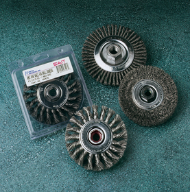 SAIT 03433 Knot & Crimped Wire Wheels, 4 x .014 x m10-1.5 ss knot wheel