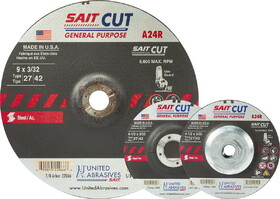 SAIT 22000 A24R, Miscellaneous Cutting Wheels, 3/32" & 1/8" Cutting Wheels, A24R