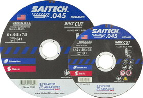 SAIT 23172 Saitech, .045" Cutting Wheels, .045" Cutting Wheels Type 1/Type 41, Saitech