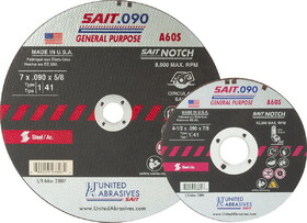 SAIT 23804 A60S, .090" Cutting & Notching Wheels and .095" Ultimate Combo Wheels, .090" Cutting & Notching Type 1/Type 41, A60S