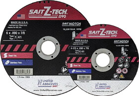 SAIT 23824 Z-Tech, .090" Cutting & Notching Wheels and .095" Ultimate Combo Wheels, .090" Cutting & Notching Type 1/Type 41, Z-Tech