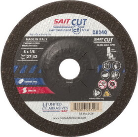 SAIT 24310 XA24Q, Miscellaneous Cutting Wheels, 3/32" & 1/8" Cutting Wheels, XA24Q