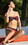 UjENA Y211 Elle Bikini, Cherry Red/Navy Country Garden
