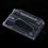 GOGO 5 Packs Heavy Duty Clear Badge Holder Rigid Hard Plastic Horizontal Name Tag ID Holder