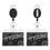 GOGO 2 Packs Plastic Rigid Badge Holder with Retractable Badge Reel Carabiner Clip (4 pcs)