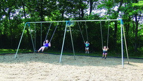 UltraPLAY Swings Bipod Swing- Double Bay with Strap Seats &amp; Tot Seats