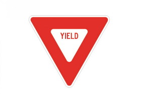 UltraPLAY UP126 Freestanding Yield Sign