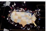 USA Map Stencil Kit 20 x 36 Foot Playground Feature