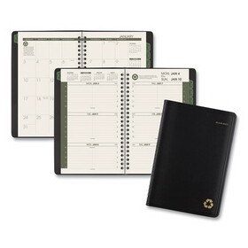 AT-A-GLANCE AAG70100G05 Recycled Weekly/Monthly Appointment Book, 4 7/8 x 8, Black, 2016