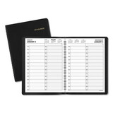 AT-A-GLANCE 70-222-05 Two-Person Group Daily Appointment Book, 11 x 8, Black, 2022