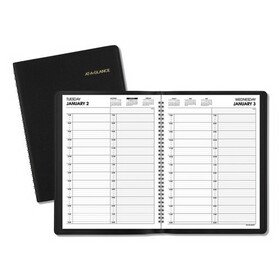 AT-A-GLANCE AAG7022205 Two-Person Group Daily Appointment Book, 11 x 8, Black Cover, 12-Month (Jan to Dec): 2025