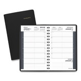 AT-A-GLANCE 70-800-05 Daily Appointment Book with 15-Minute Appointments, 8.5 x 5.5, Black, 2022