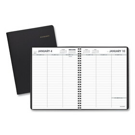 AT-A-GLANCE 70-855-05 Weekly Planner Ruled for Open Scheduling, 8.75 x 6.75, Black, 2022