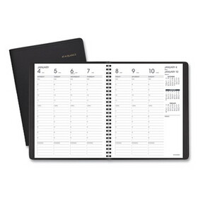 AT-A-GLANCE AAG7086505 Weekly Vertical-Column Appointment Book Ruled for Hourly Appointments, 8.75 x 7, Black Cover, 13-Month: Jan 2025 to Jan 2026