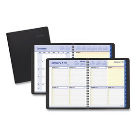 AT-A-GLANCE 76-01-05 QuickNotes Weekly/Monthly Appointment Book, 10 x 8, Black, 2022