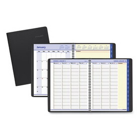 AT-A-GLANCE AAG7695005 QuickNotes Weekly Vertical-Column Format Appointment Book, 11 x 8.25, Black Cover, 12-Month (Jan to Dec): 2025