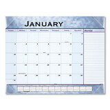 AT-A-GLANCE AAG89701 Slate Blue Desk Pad, 22 x 17, Blue Sheets, Clear Corners, 12-Month (Jan to Dec): 2025