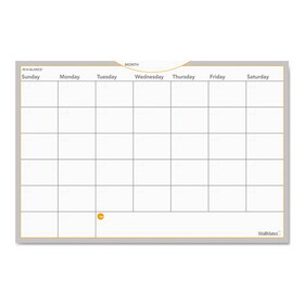 At-A-Glance AAGAW602028 WallMates Self-Adhesive Dry Erase Monthly Planning Surfaces, 36 x 24, White/Gray/Orange Sheets, Undated