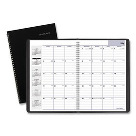 AT-A-GLANCE AY2-00 Academic Monthly Planner, 12 x 8, Black, 2020-2021