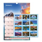 AT-A-GLANCE AAGDMW20028 Scenic Monthly Wall Calendar, Landscape Photography, 12 x 17, White/Multicolor Sheets, 12-Month (Jan to Dec): 2025