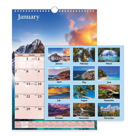 AT-A-GLANCE DMW200-28 Scenic Monthly Wall Calendar, 12 x 17, 2023