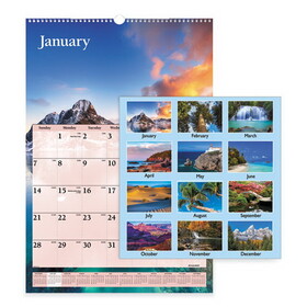 AT-A-GLANCE DMW201-28 Scenic Monthly Wall Calendar, 15.5 x 22.75, 2023