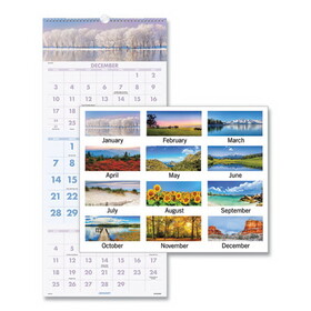 AT-A-GLANCE DMW503-28 Scenic Three-Month Wall Calendar, 12 x 27, 2023