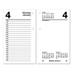 AT-A-GLANCE E717R-50 Recycled Desk Calendar Refill, 3.5 x 6, White, 2022
