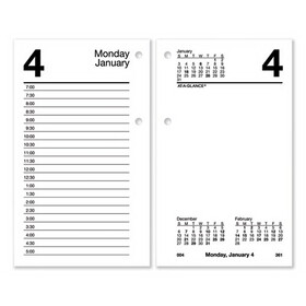 AT-A-GLANCE E717T-50 Desk Calendar Refill with Tabs, 6 x 3.5, White, 2023