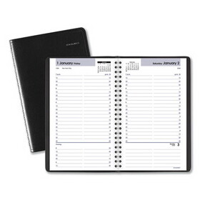 AT-A-GLANCE AAGG10000 DayMinder Daily Appointment Book, 8.5 x 5.5, Black Cover, 12-Month (Jan to Dec): 2025