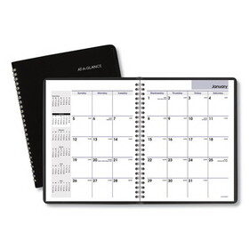AT-A-GLANCE G400-00 Monthly Planner, 8.75 x 7, Black, 2022