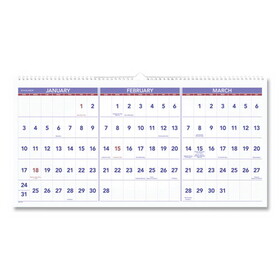 AT-A-GLANCE PM14-28 Horizontal-Format Three-Month Reference Wall Calendar, 24 x 12, 2023