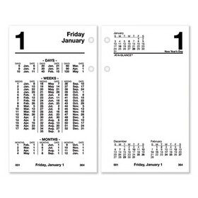 AT-A-GLANCE S170-50 Financial Desk Calendar Refill, 3.5 x 6, White, 2023