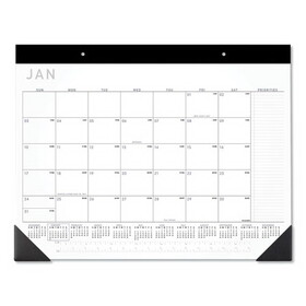 AT-A-GLANCE AAGSK24X00 Contemporary Monthly Desk Pad, 22 x 17, White Sheets, Black Binding/Corners,12-Month (Jan to Dec): 2025