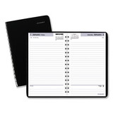AT-A-GLANCE AAGSK4600 DayMinder Daily Appointment Book, 8 x 5, Black Cover, 12-Month (Jan to Dec): 2025