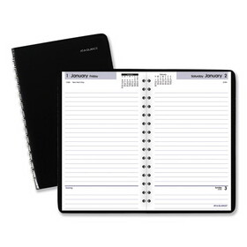 AT-A-GLANCE SK46-00 Daily Appointment Book with Open Scheduling, 8 x 5, Black, 2022