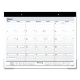 AT-A-GLANCE AAGST2400 Desk Pad, 21.75 x 17, White Sheets, Black Binding, Clear Corners, 12-Month (Jan to Dec): 2025