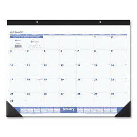 At-A-Glance AAGSW20000 Desk Pad, 22 x 17, White Sheets, Black Binding, Black Corners, 12-Month (Jan to Dec): 2025