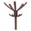 Alba ABAPMCAFE Cafe Wood Coat Stand, Ten Peg/five Hook, 21 2/3 X 21 2/3 X 69 1/3 Espresso Brown, Price/EA