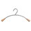 Alba ABAPMCIN6 Metal and Wood Coat Hangers, 16.8", Metallic Gray/Mahogany, 6/Set, Price/ST