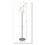 ALBA ABAPMFEST Festival Coat Stand with Umbrella Holder, Five Knobs, Silver Gray Steel/Wood, Price/EA