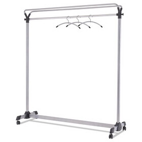 Alba ABAPMGROUP3 Large Capacity Garment Rack, 63.5w x 21.25d x 67.5h, Black/Silver