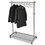 Alba ABAPMLUX6 Garment Racks, Two-Sided, 2-Shelf Coat Rack, 6 Hanger/6 Hook, Silver Steel/wood, Price/EA